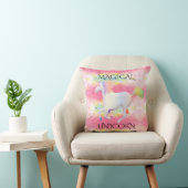 Magische regenboogeenhoorn gooit kussens. kussen (Stoel)