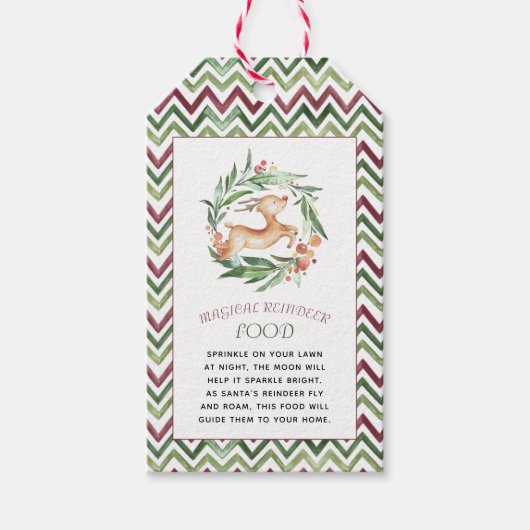 Magische rendiervoeding | KerstLabel Cadeaulabel (Voorkant)