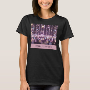 Magische roze achtergrond naam Persoonlijk T-shirt