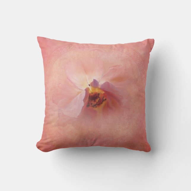 Magische roze bloem kussen (Voorkant)