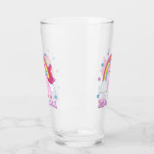 Magische Roze Eenhoorn Regenboog Glas (Links)
