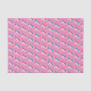 Magische roze Paarse hoorn Unicorn Horse Mythical Tissuepapier