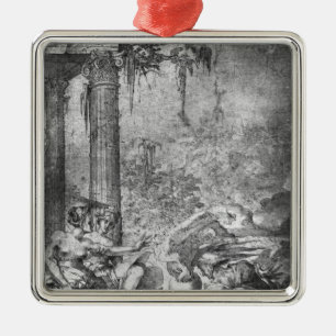 Magische scène metalen ornament