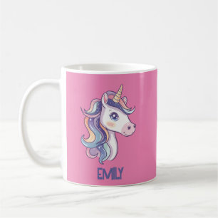 Magische Schattigee Sparkly Pastel Eenhoorn met Ki Koffiemok