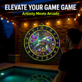 Magische schildpad vlinder rustieke kamer kunst dartbord