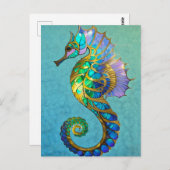 Magische Seahorse briefkaart (Voorkant / Achterkant)