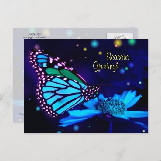 Magische seizoensgroeten ansichtkaart feestdagenkaart (Voorkant / Achterkant)