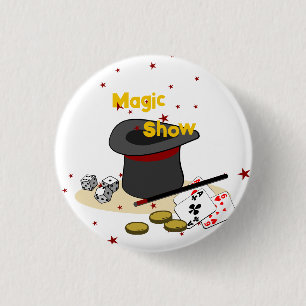 Magische Show Kinderen Verjaardagsfeestje Viering Ronde Button 3,2 Cm