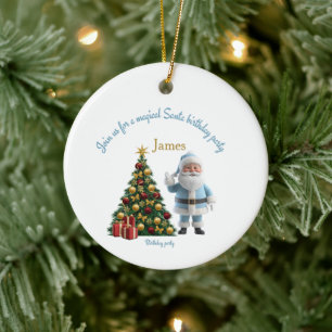 Magische Sinterklaas-verjaardagsuitnodiging Keramisch Ornament
