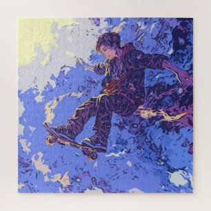 Magische Skateboardrit - Skateboarder Legpuzzel