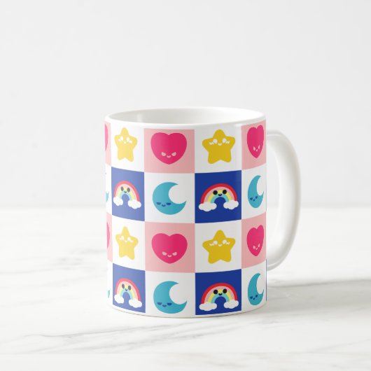 Magische slokjes Schattigee geruite Mok (Voorkant rechts)