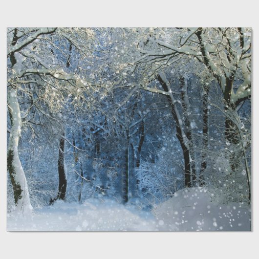 Magische sneeuwwitwondergrond — Verpakkingspapier Cadeaupapier (Vlak)