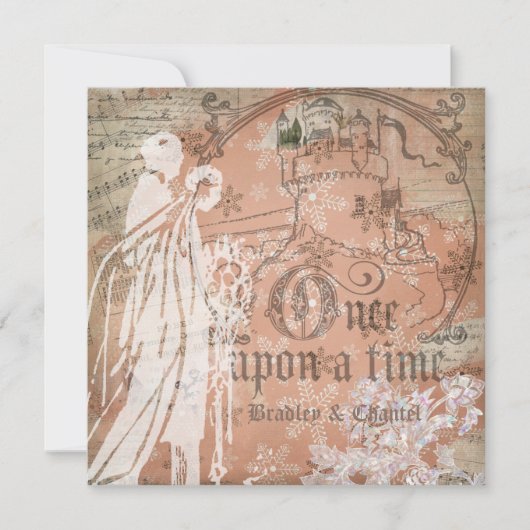 Magische Snowflake eenmaal op een uitnodiging van (Voorkant)