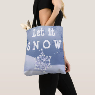 Magische Snowy Wonderland laat het sneeuwen Draagtas