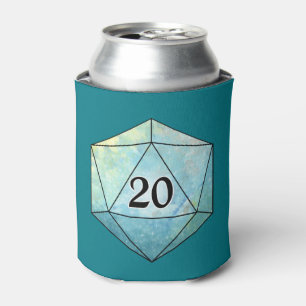 Magische sparkly d20 dobbelstenen blikjeskoeler