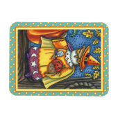 MAGISCHE SPELLEN EN HALLOEEN HOOTS, OWL WIZARD MAGNEET (Horizontaal)