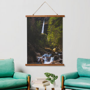 Magische sprookje bij waterval Peričnik, Slovenië Hangend Wandkleed