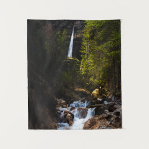Magische sprookje bij waterval Peričnik, Slovenië Wandkleed