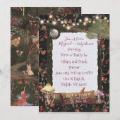 Magische Sprookjes Paddenstoel Uitnodiging (Voorkant / Achterkant)