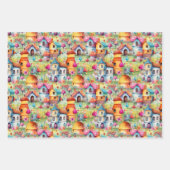 MAGISCHE SPROOKJESHUIZEN EN SPROOKJESDORPSCHENKING INPAKPAPIER VEL (Voorkant)