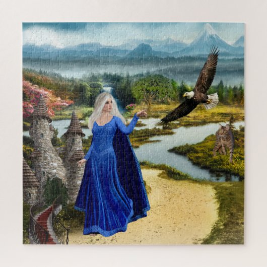 Magische sprookjeslandschap legpuzzel (Verticaal)