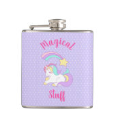 Magische spullen. Shooiende Unicorn & Shootster Heupfles (Voorkant)