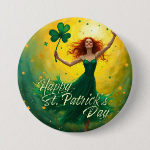 Magische St. Patrick's Day Ronde Button 7,6 Cm