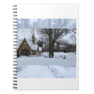Magische Stedelijke Sneeuwscène – Winter in de Sta Notitieboek