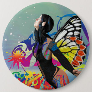 Magische ster ronde button 6,0 cm