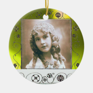 MAGISCHE SWIRLS FOTO TEMPLATE, Geel Topaz Keramisch Ornament