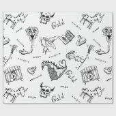 Magische symbolen cadeaupapier (Vlak)