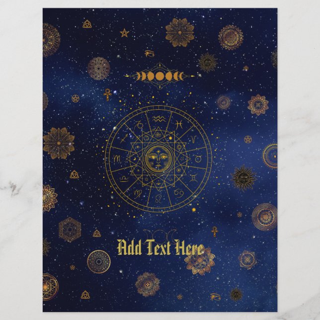 Magische symbolen van de bescherming Mandala Pagan (Voorkant)