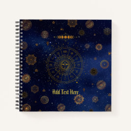 Magische symbolen van de bescherming Mandala Pagan Notitieboek