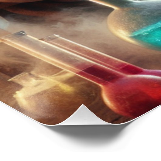 Magische Tovenaar Dragon Fantasy Art Poster Perfect Poster (Hoek)