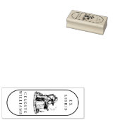 Magische tovenaar Ex Libris Bibliotheek Boekplaat  Rubberstempel (Gestempeld)