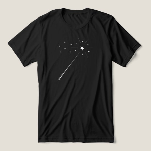 Magische toverstok met sterren en sprankels in het Tri-Blend shirt (Design voorkant)