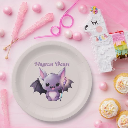 Magische traktaties met leuke vleermuizen papieren bordje (Feest)