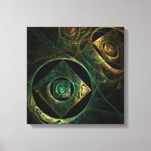 Magische trillingen Abstract Quad Canvas afdrukken
