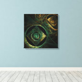 Magische trillingen Abstract Quad Canvas afdrukken (Insitu (Houten vloer))