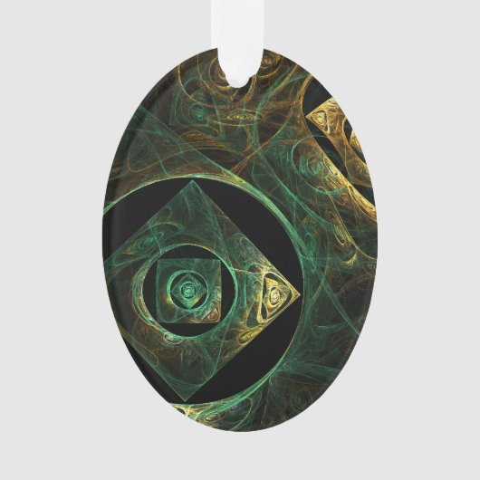 Magische trillingen Abstracte Art Acrylovaal Ornament (voorkant)