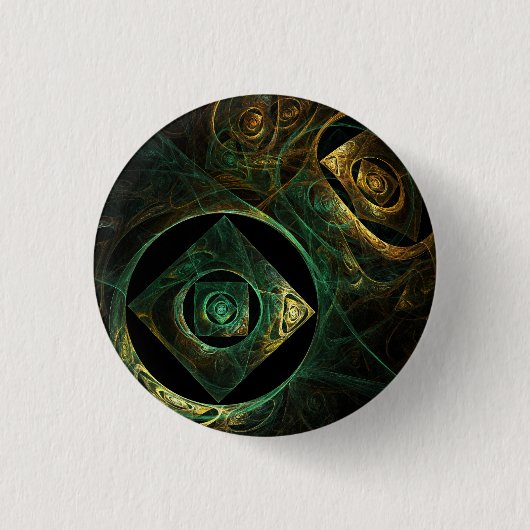 Magische trillingen Abstracte Art Button (rond) (Voorkant)