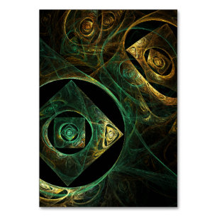 Magische trillingen Abstracte Art Table Card Kaart