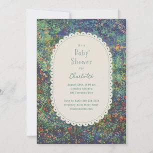 Magische tuin handgeschilderd Baby shower uitnodig Kaart