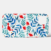 Magische tuin - rood en turquoise Case-Mate iPhone case (Achterkant (horizontaal))