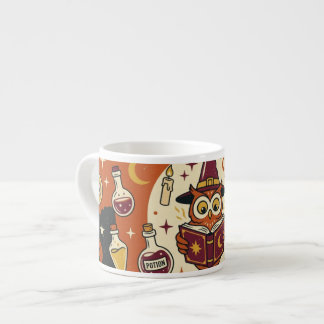 Magische Uilbanner van de Tovenaar Espresso Kop