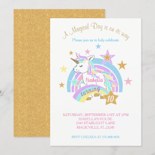 Magische Unicorn 00th Birthday Kaart