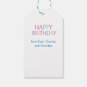 Magische Unicorn 3rd Birthday Gift Labels Cadeaulabel (Achterkant)