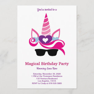 Magische Unicorn Birthday Kaart