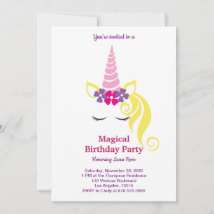 Magische Unicorn Birthday Kaart