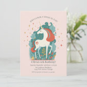 Magische Unicorn Birthday Kaart (Staand voorkant)